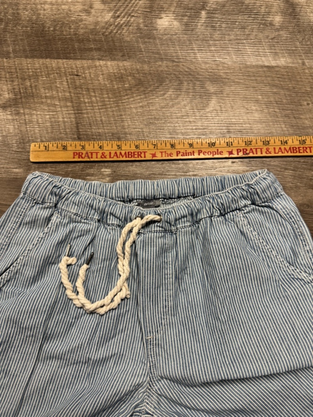 Aerie 100% Cotton Blue & White Striped Joggers Size Small - Picture 5 of 8